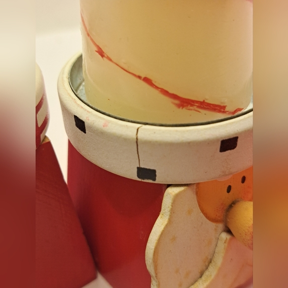 Two Vintage Santa candle holders with tapered candles - Picture 8 of 9